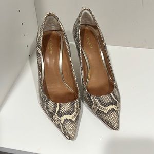 Coach Snakeskin Pumps 7.5